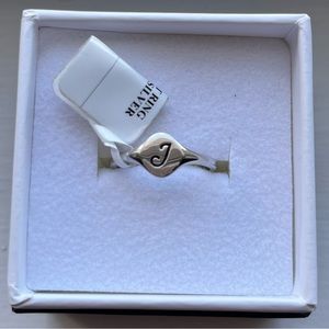 Sterling Silver Signet “ J “ Ring
